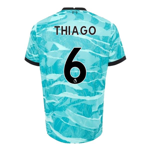Camiseta Liverpool NO.6 Thiago Segunda equipo 2020-2021 Azul